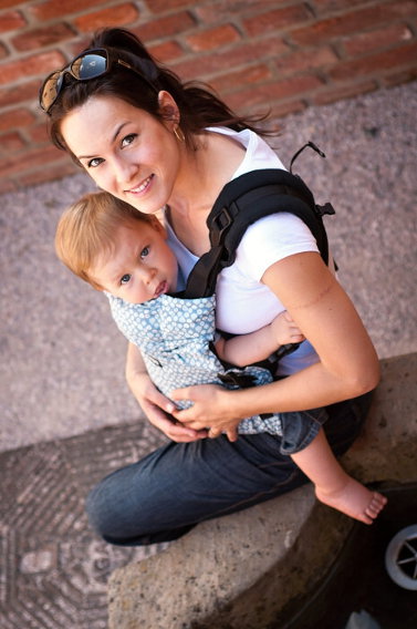 KiBi Evo Baby Carrier Blue Leaves via Asteraki Slings - Image 4