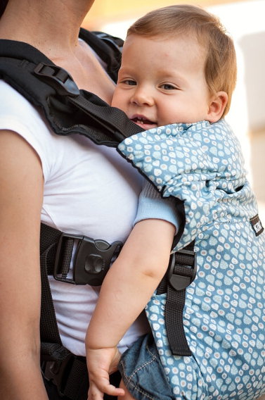 KiBi Evo Baby Carrier Blue Leaves via Asteraki Slings - Image 3