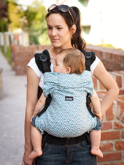 KiBi Evo Baby Carrier Blue Leaves via Asteraki Slings - Image 2