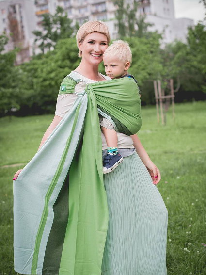 Μάρσιπος Αγκαλιάς Ring Sling Green Spring - Image 4