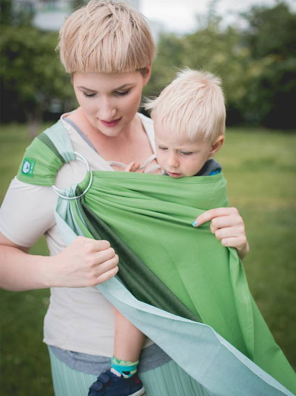 Μάρσιπος Αγκαλιάς Ring Sling Green Spring - Image 2