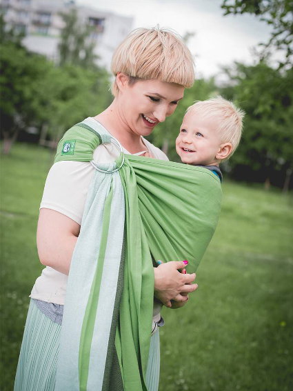 Μάρσιπος Αγκαλιάς Ring Sling Green Spring - Image 3