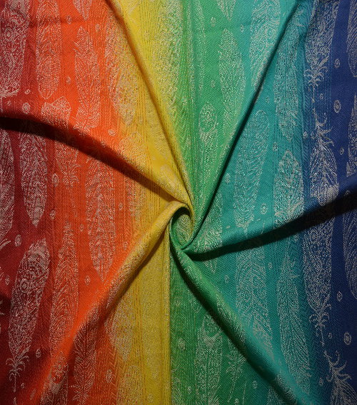 Woven Jacquard Ring Sling Rainbow Cherry - Image 2