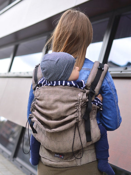 Μάρσιπος Αγκαλιάς Kinder Hop Diamond Mystic Gold All Fabric από τα Αστεράκια - Image 2