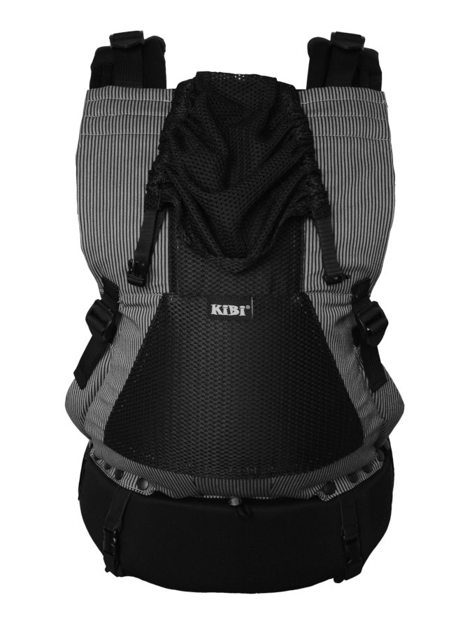 KiBi Evo Baby Carrier Black White Stripes AIR via Asteraki Slings - Image 4