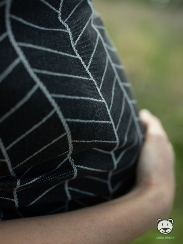 Μάρσιπος Αγκαλιάς Ring Sling Big Herringbone Light Grey - Image 5