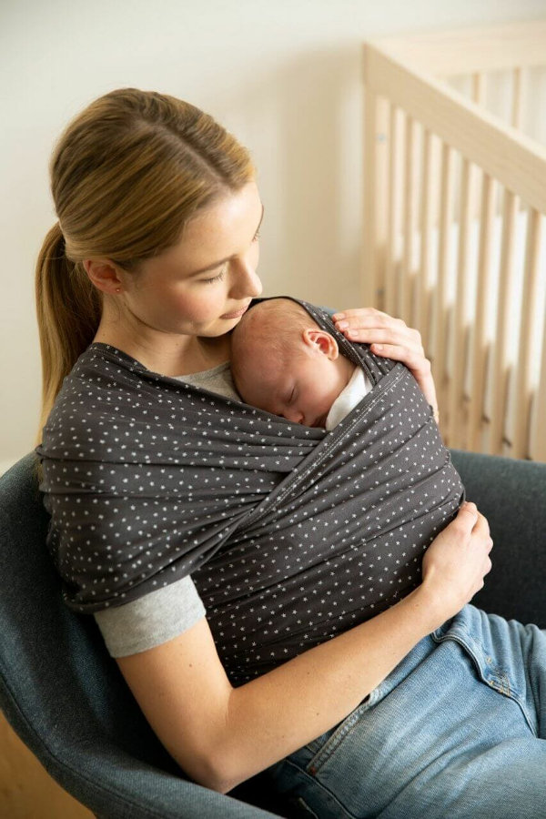 Ergobaby AURA Ελαστικός Μάρσιπος Wrap - Twinkle Grey - Image 4