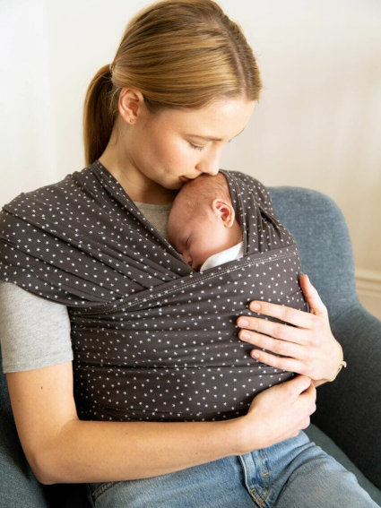 Ergobaby AURA Ελαστικός Μάρσιπος Wrap - Twinkle Grey