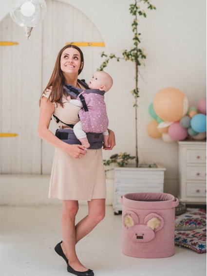Μάρσιπος Αγκαλιάς Kinder Hop Heather Sky από τα Αστεράκια - Image 2