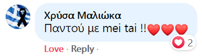 Γονιός: Πάει παντού με το mei tai — Facebook σχόλιο