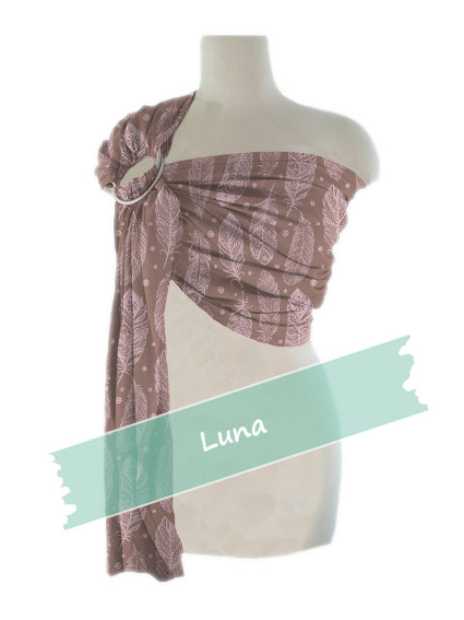 Ζακάρ Υφαντός Μάρσιπος Αγκαλιάς Ring Sling Feather Blushing Bride
