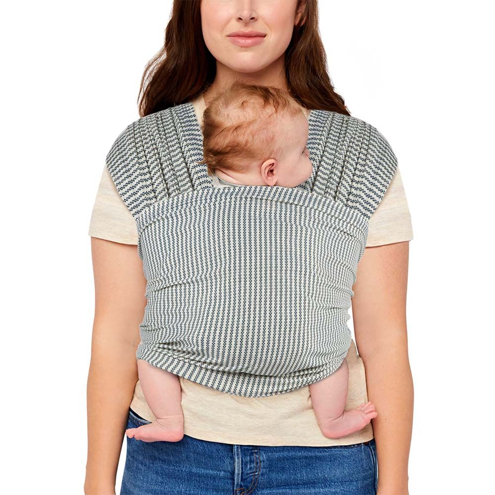 Μάρσιπος ελαστικό ύφασμα wrap Aura Navy Gingham Stripes