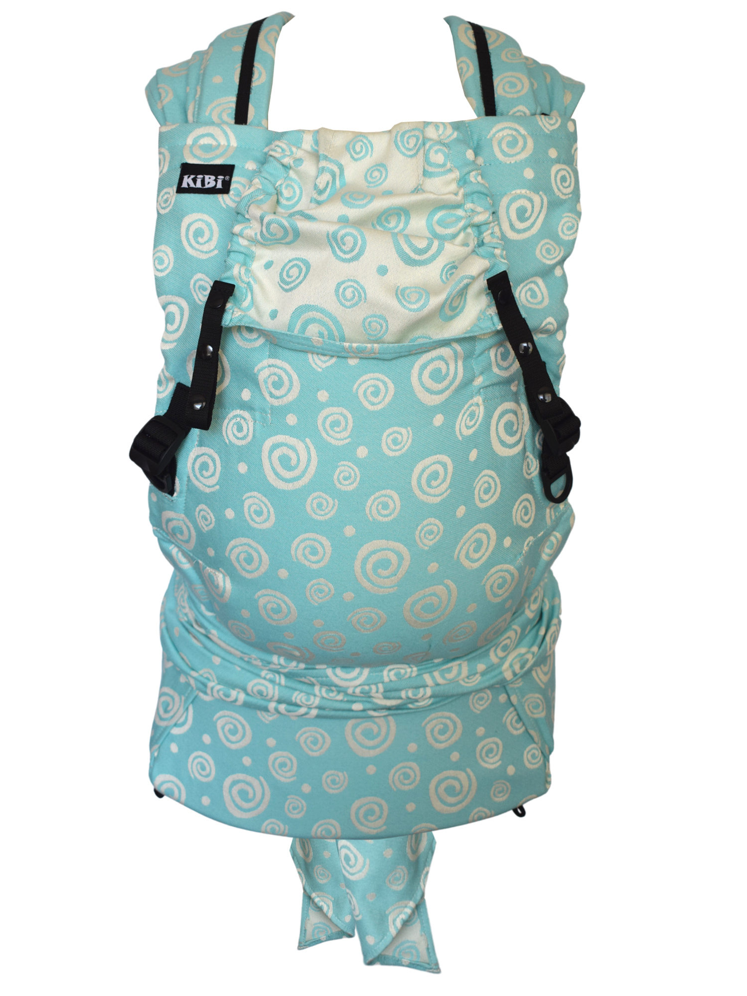 Εργονομικός μάρσιπος KiBi Newborn Tai Turquoise Spirals από την πρώτη μέρα