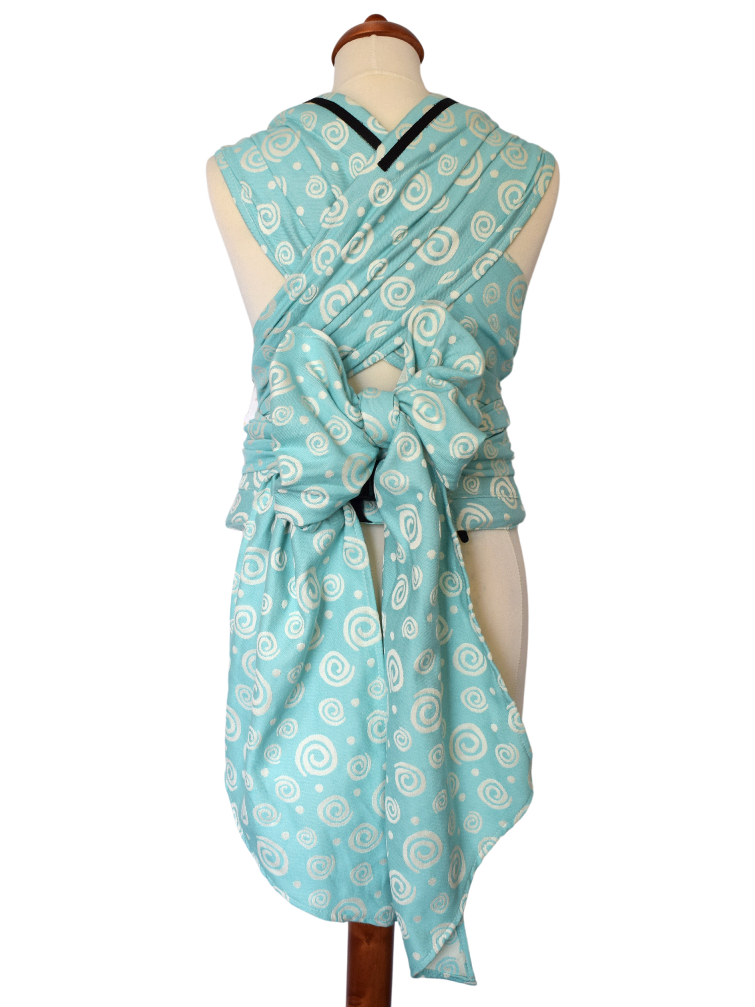 Εργονομικός μάρσιπος KiBi Newborn Tai Turquoise Spirals από την πρώτη μέρα