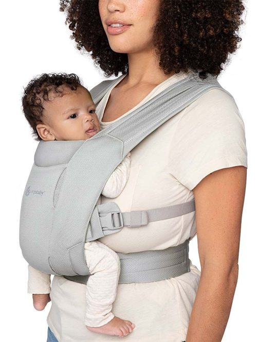 Μάρσιπος για νεογέννητα Ergobaby Embrace Soft air mesh Soft Grey