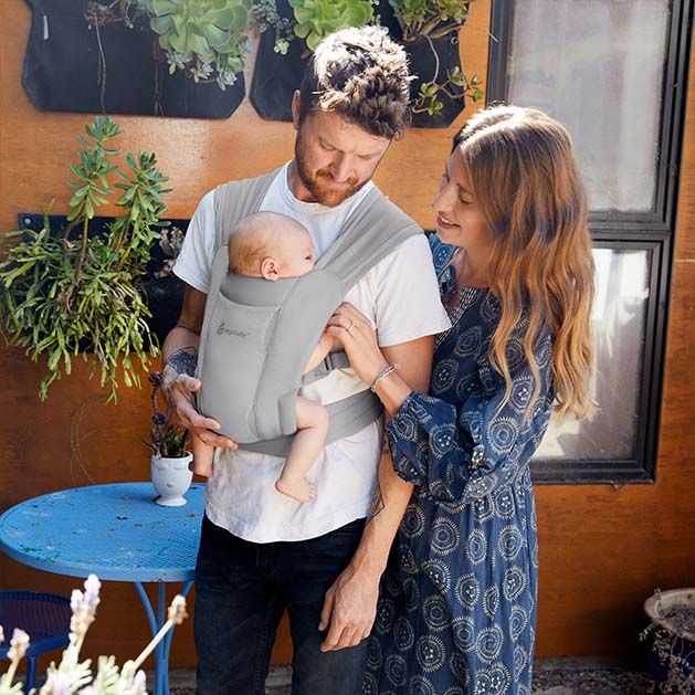 Μάρσιπος για νεογέννητα Ergobaby Embrace Soft air mesh Soft Grey