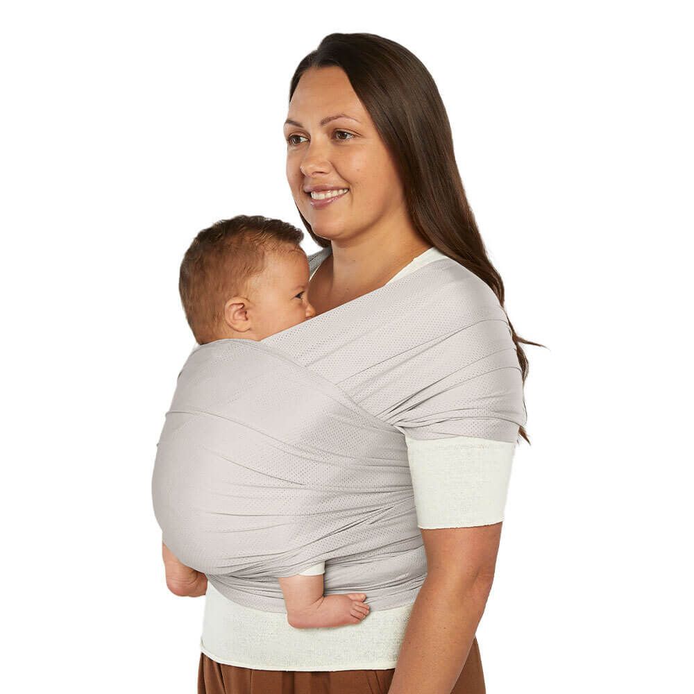 Ελαστικός μάρσιπος Aura mesh baby wrap χρώμα Soft Grey