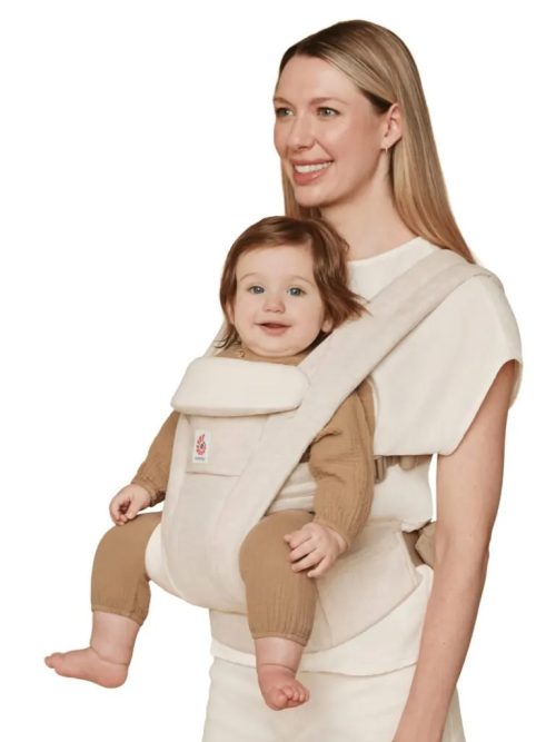 Εργονομικός μάρσιπος Ergobaby Omni Deluxe Natural Linen μωρό στραμμένο προς τα έξω για να βλέπει